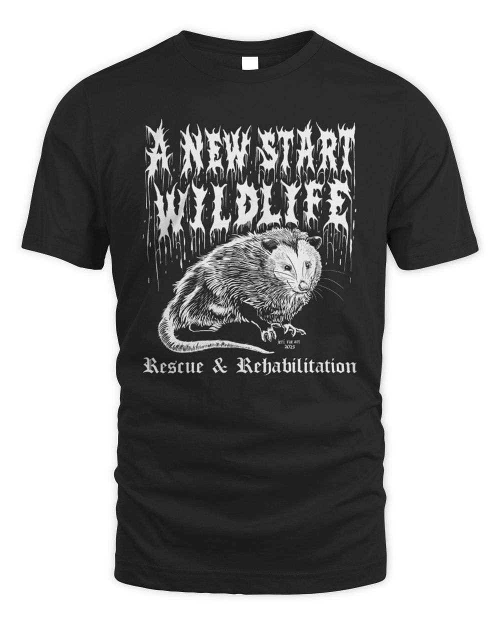 Raw Paw A New Start Wildlife Rescue T-Shirt Black