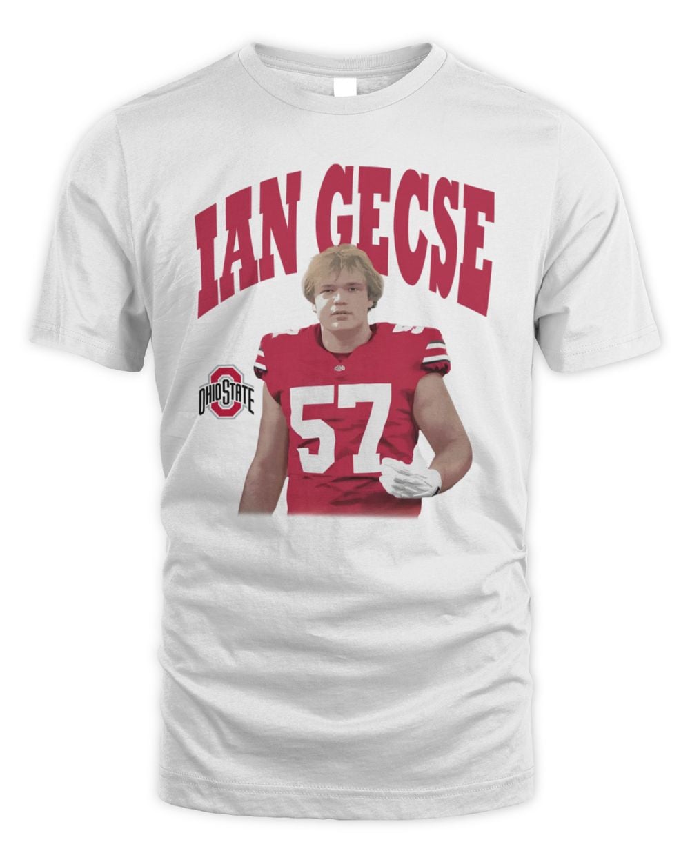 Ian Gecse Ohio State White Portrait Tee
