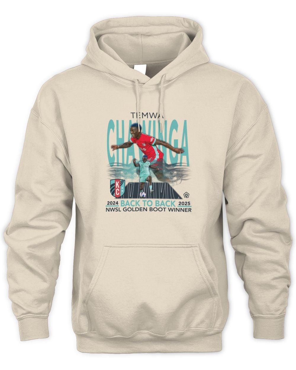 KC Current Unisex Temwa Chawinga 2025 Golden Boot Hoodie Sweatshirt
