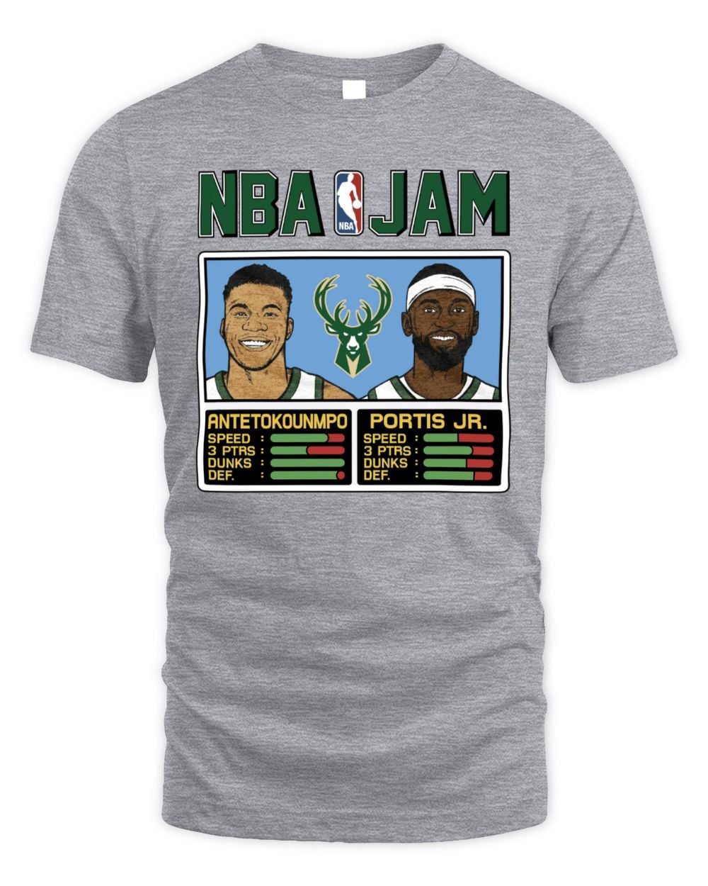 NBA Jam Bucks Antetokounmpo And Portis Jr. Tee Shirt