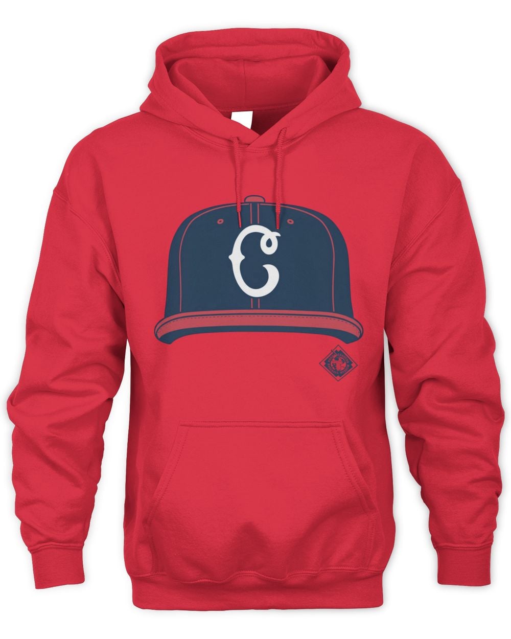Cleveland Buckeyes Red Cap Hoodie Sweatshirt