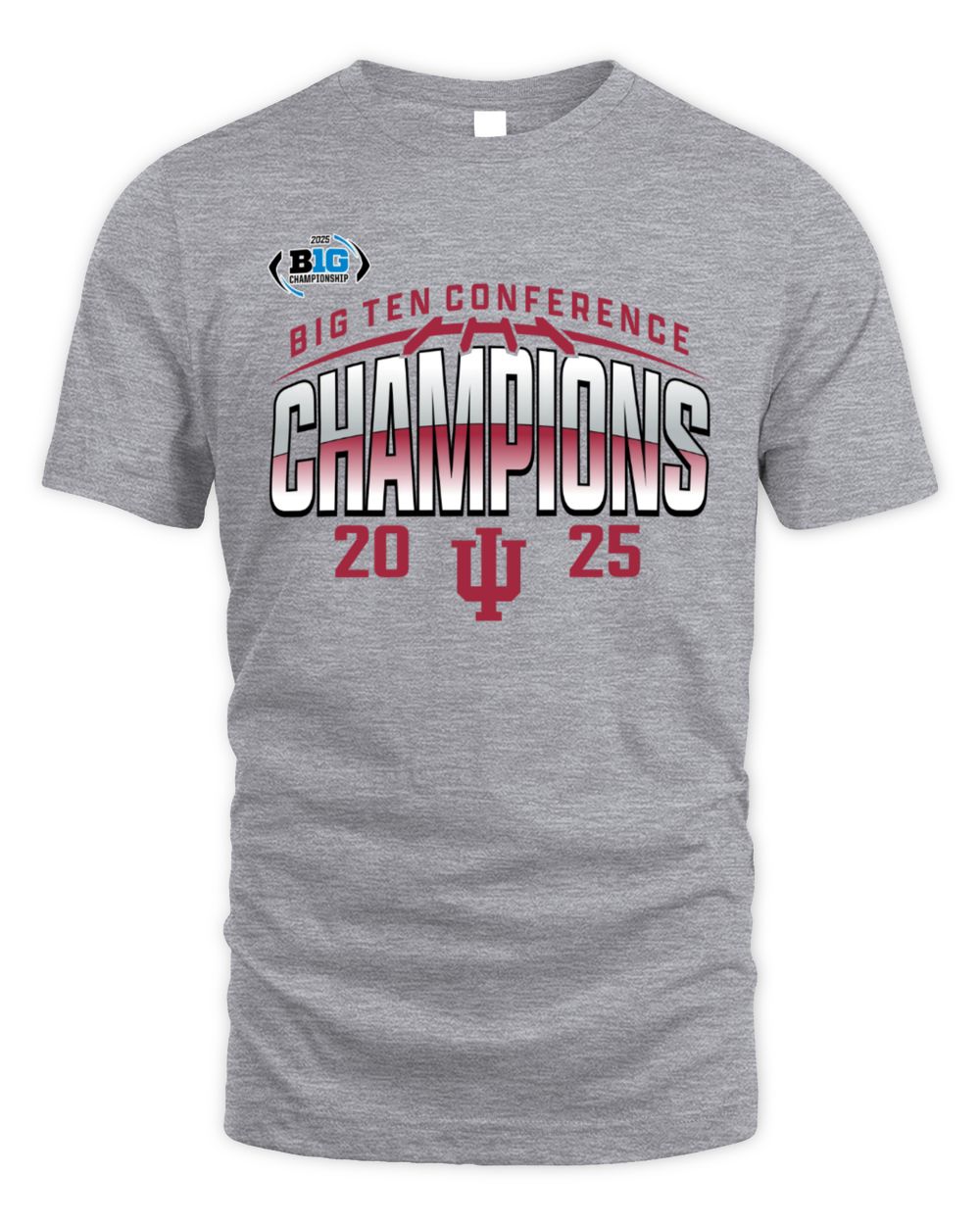 Indiana Hoosiers 2025 Big Ten Football Champions Endzone Speed T-Shirt