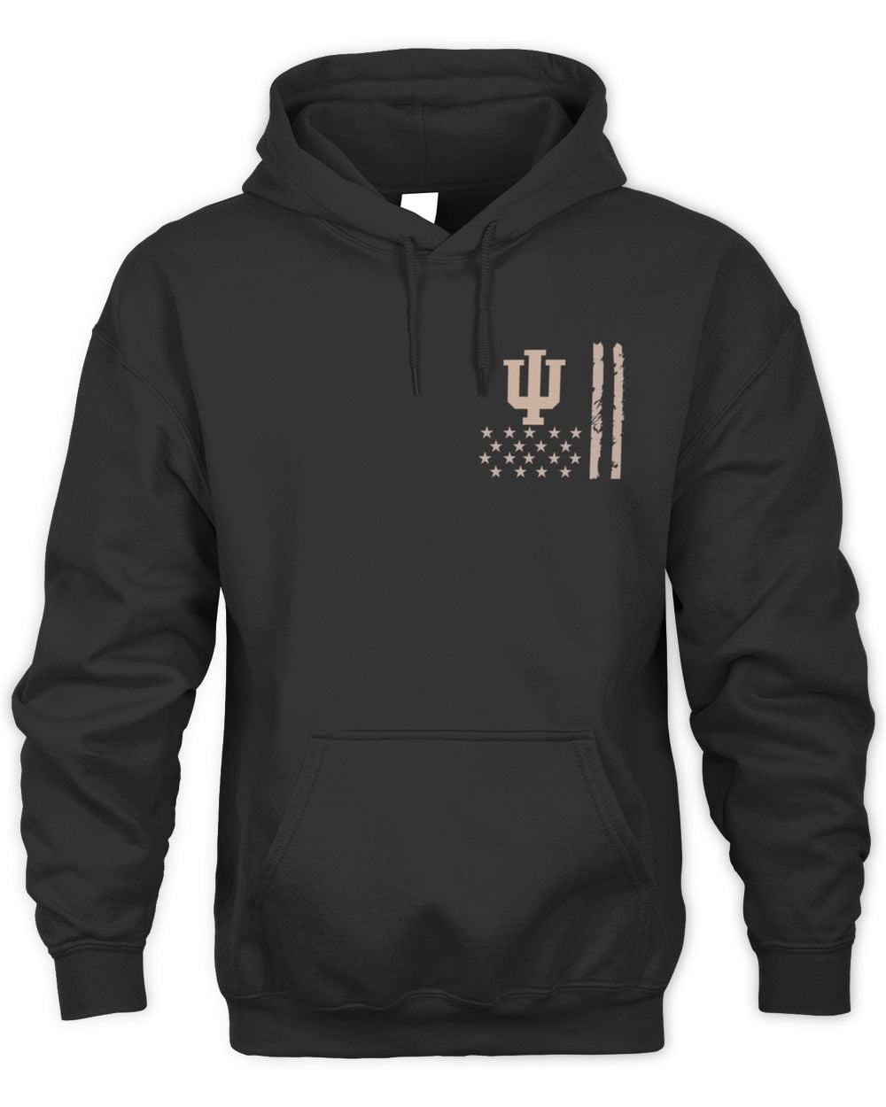 Men's Black Indiana Hoosiers OHT Camo Overlay Hoodie Sweatshirt
