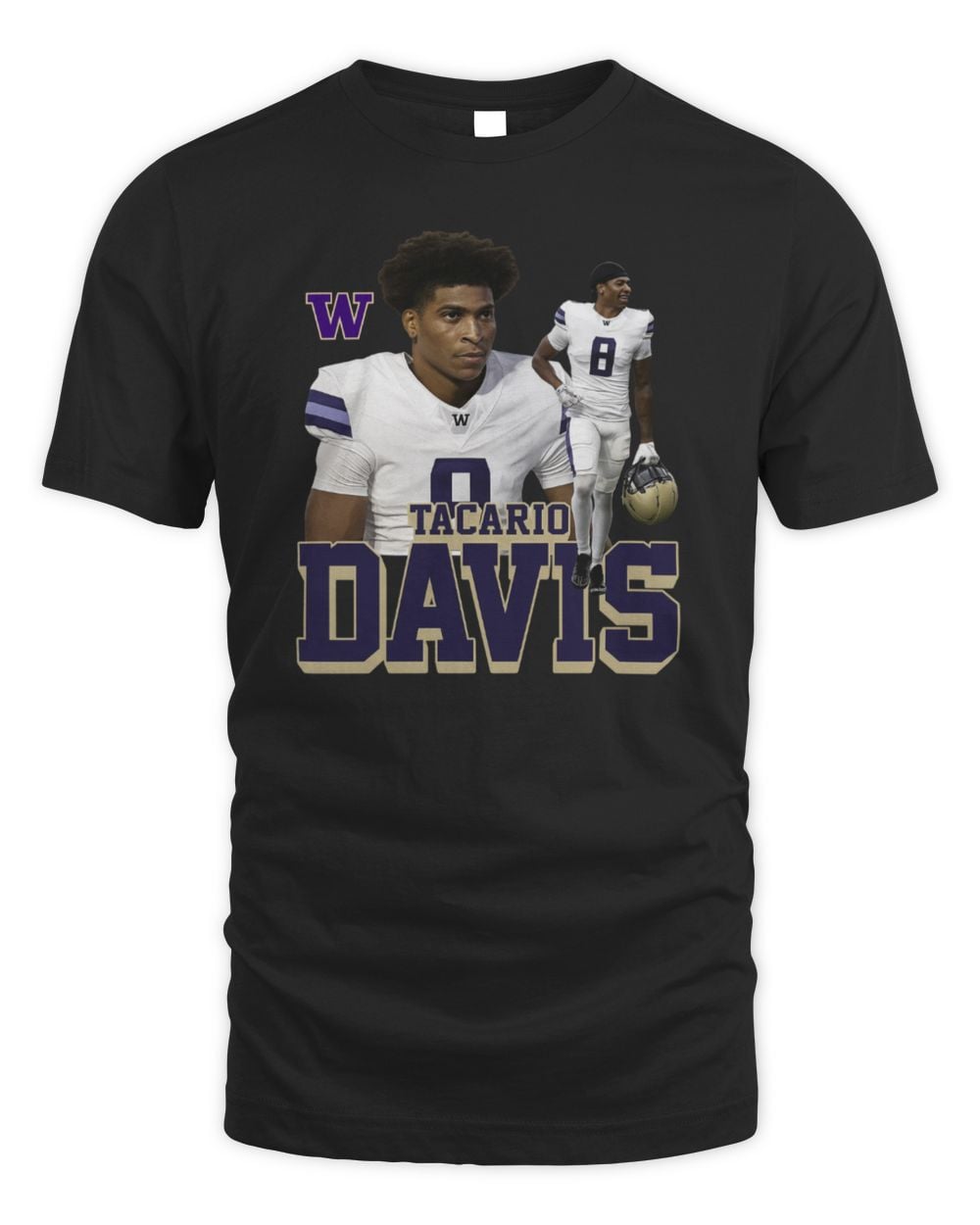 Tacario Davis Washington Huskies Unisex NIL Collage T-Shirt