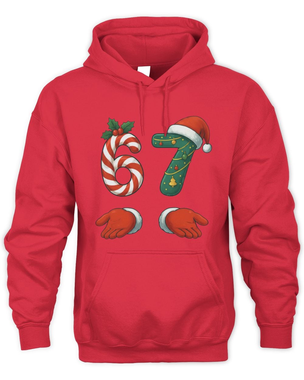 67 Christmas Red Hoodie Sweatshirt