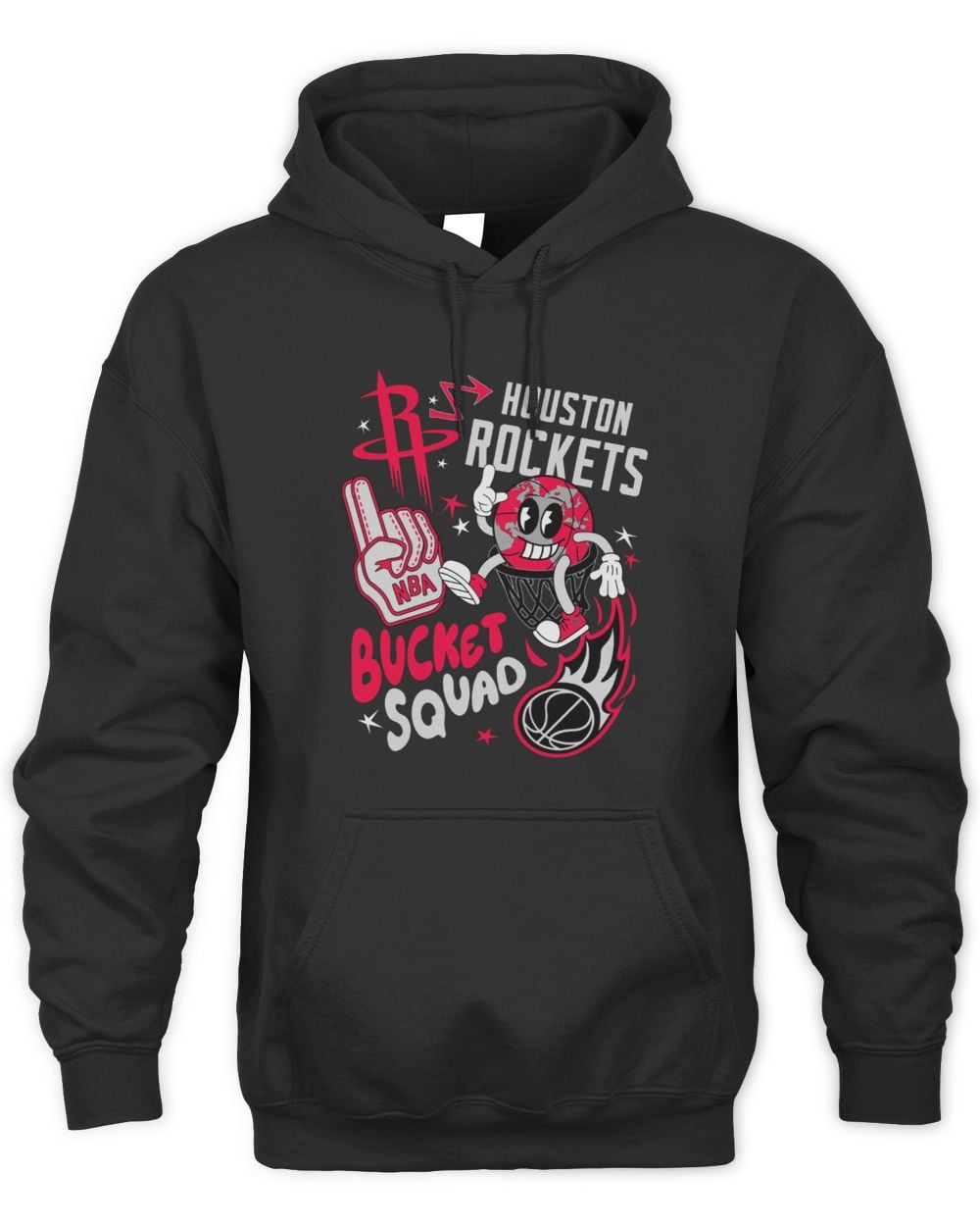 NBA X BKTSQD Houston Rockets Buckie Black Hoodie Sweatshirt