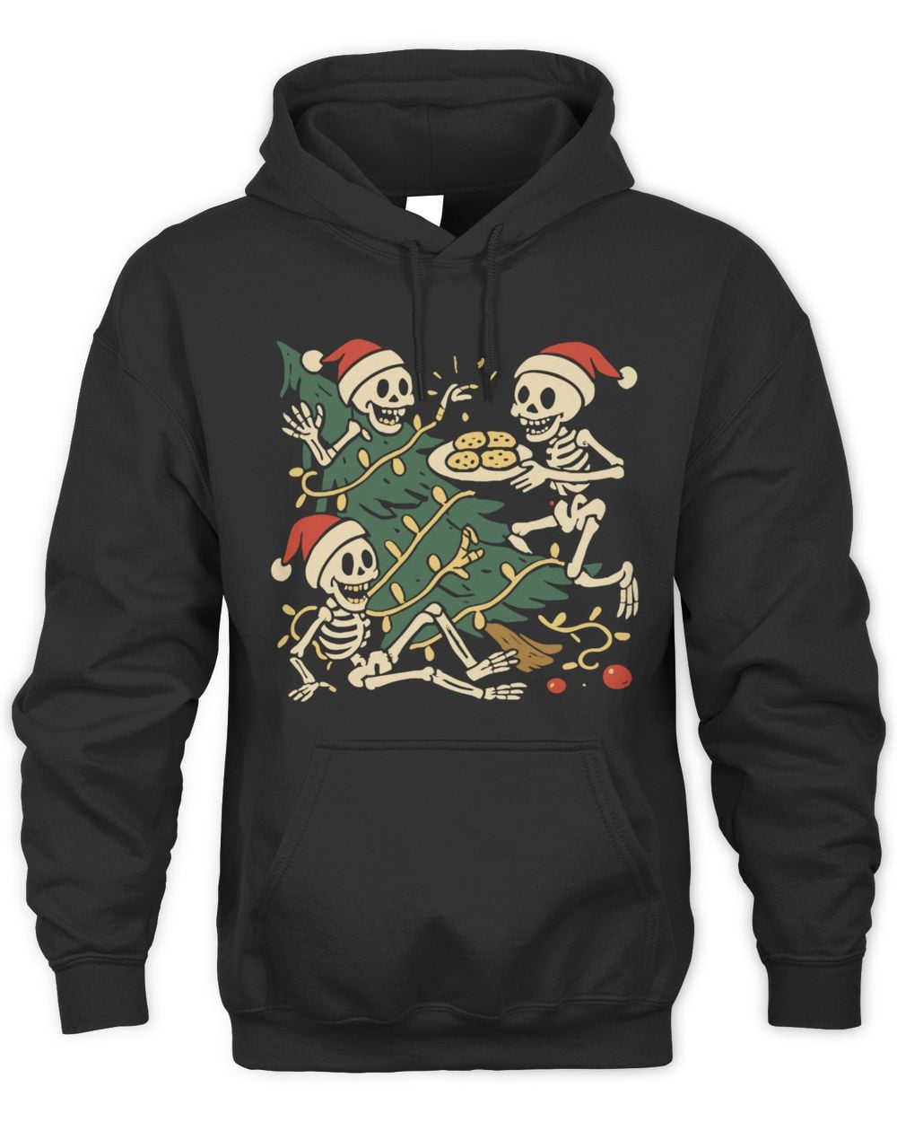 Skeleton Cookie Christmas Chaos Hoodie Sweatshirt
