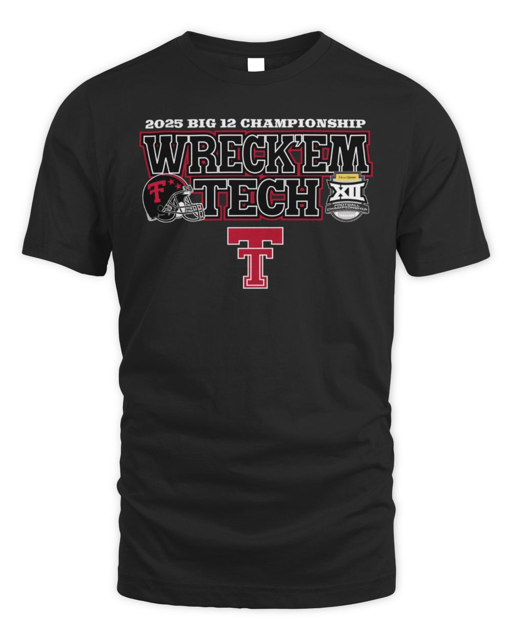 Texas Tech BIG 12 Championship Wreck'Em Gameday Black T-Shirt