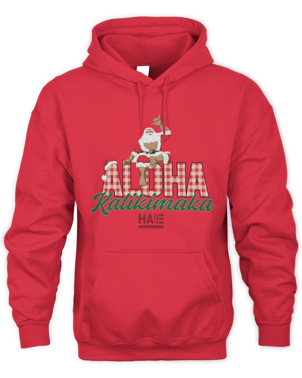 Hae Hawaii Aloha Kalikimaka 2025 Red Hoodie