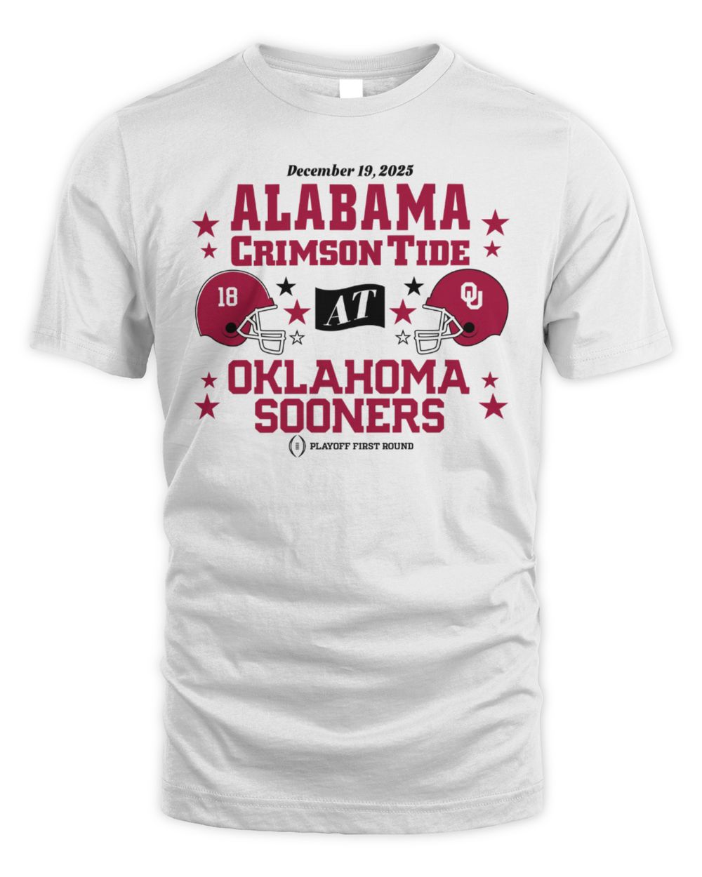 Oklahoma Sooners & Alabama Crimson Tide 2025 CFP First Round Matchup Official T Shirt