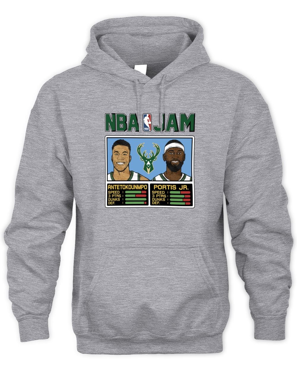 NBA Jam Bucks Antetokounmpo And Portis Jr. Hoodie Sweatshirt