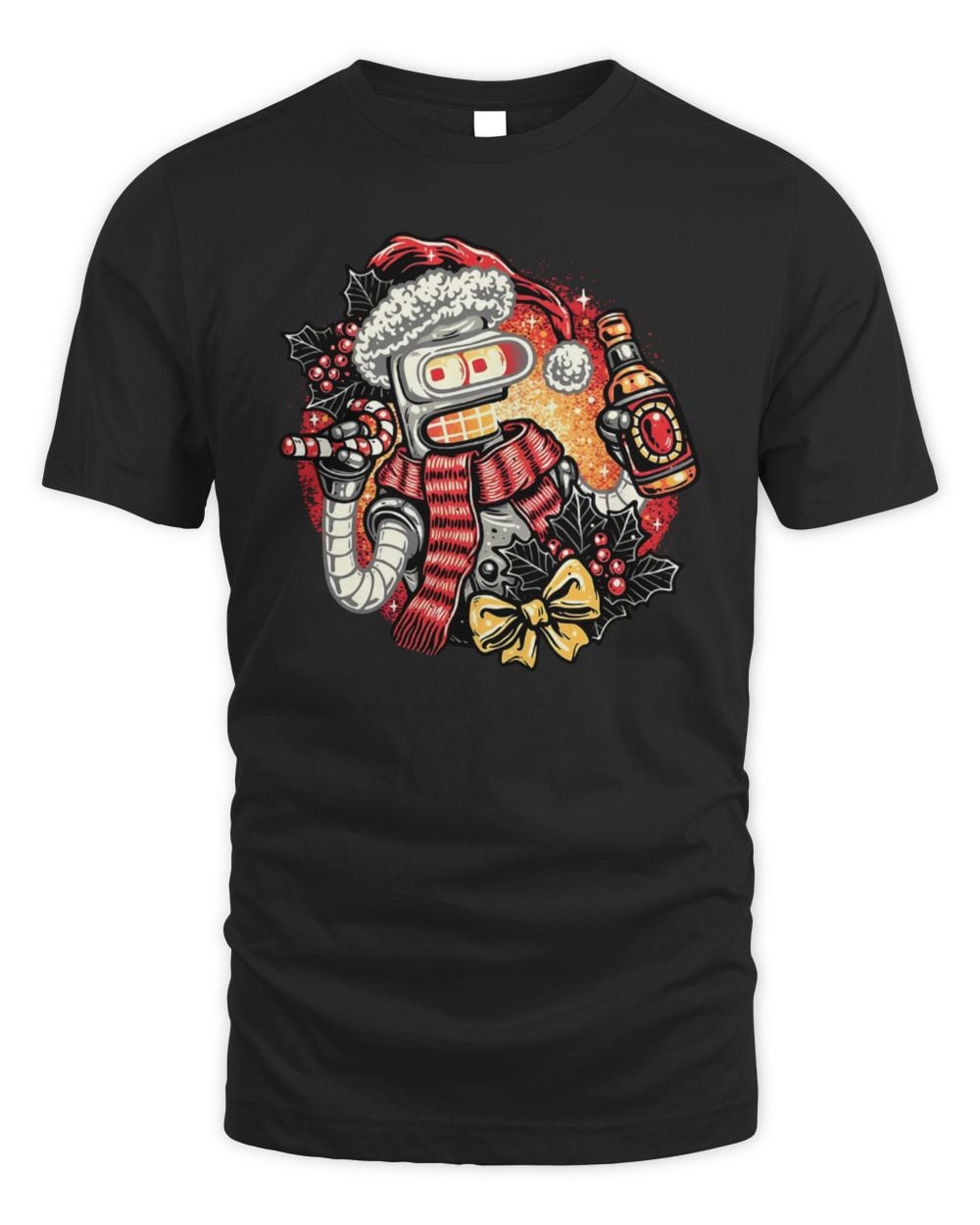 Happy Holidays Humans Black T-Shirt