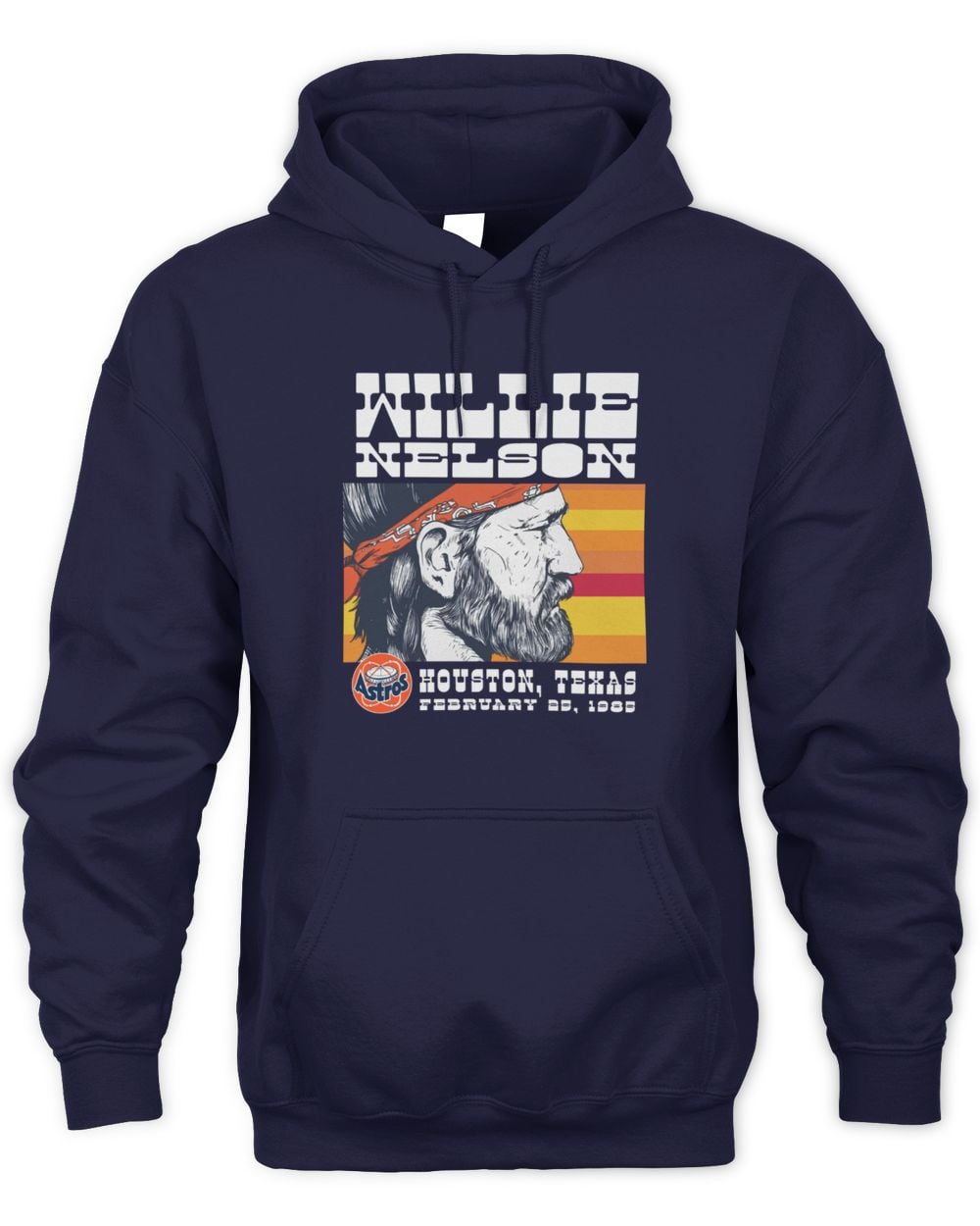 Houston Astros x Willie Nelson Sportiqe Unisex Hoodie Sweatshirt