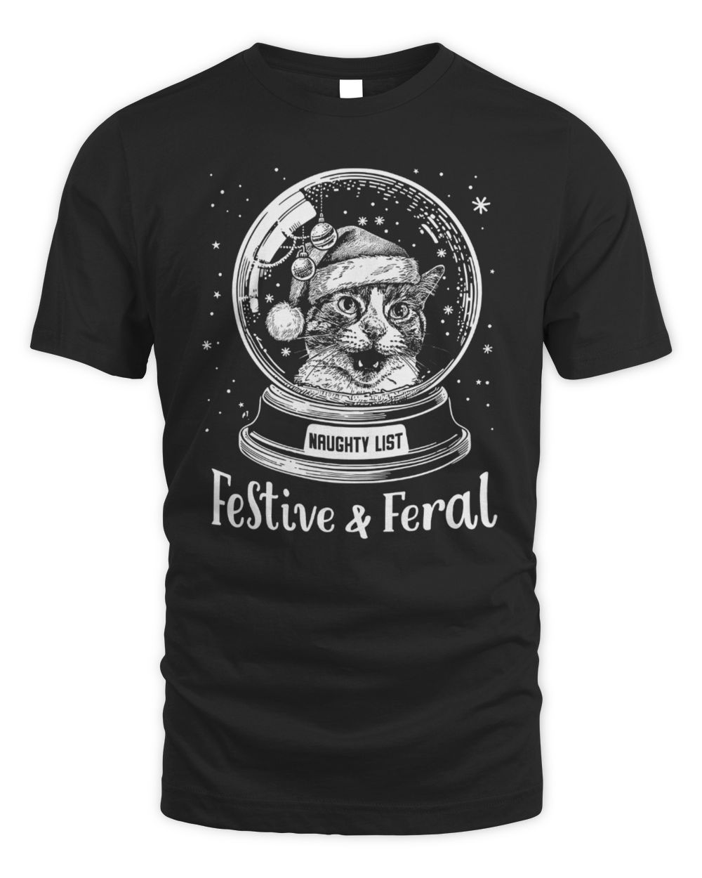 Cincy Shirts Shop Festive & Feral T-Shirt Black