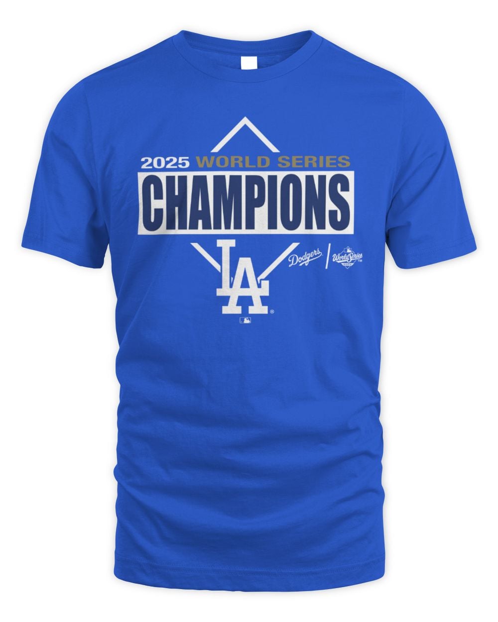 Men's Royal Los Angeles Dodgers 2025 World Series Champions Team Logo T-Shirt