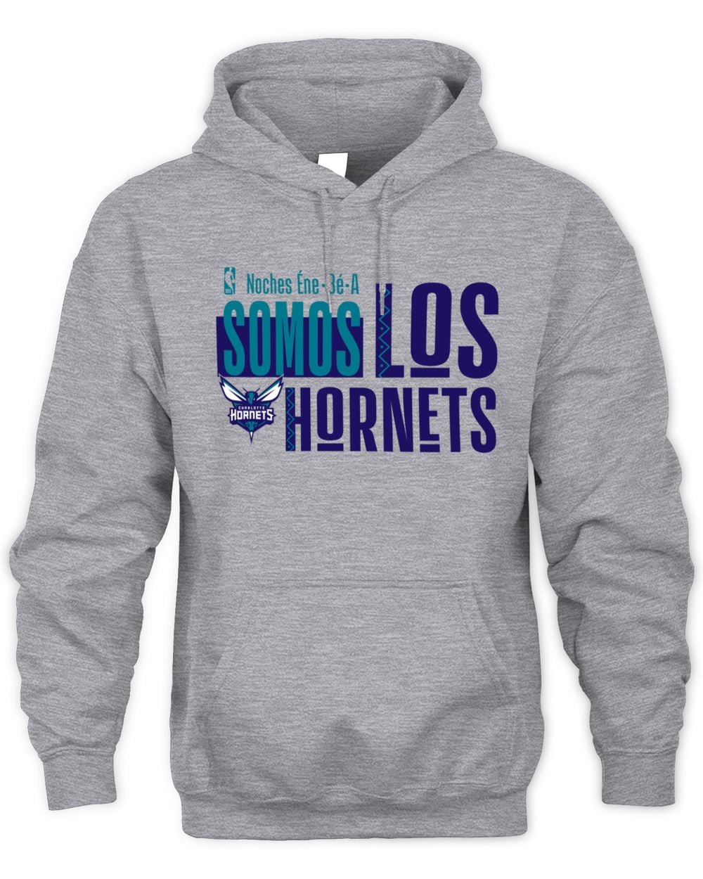 Men's Gray Charlotte Hornets Noches Training Hoodie Sweatshirt