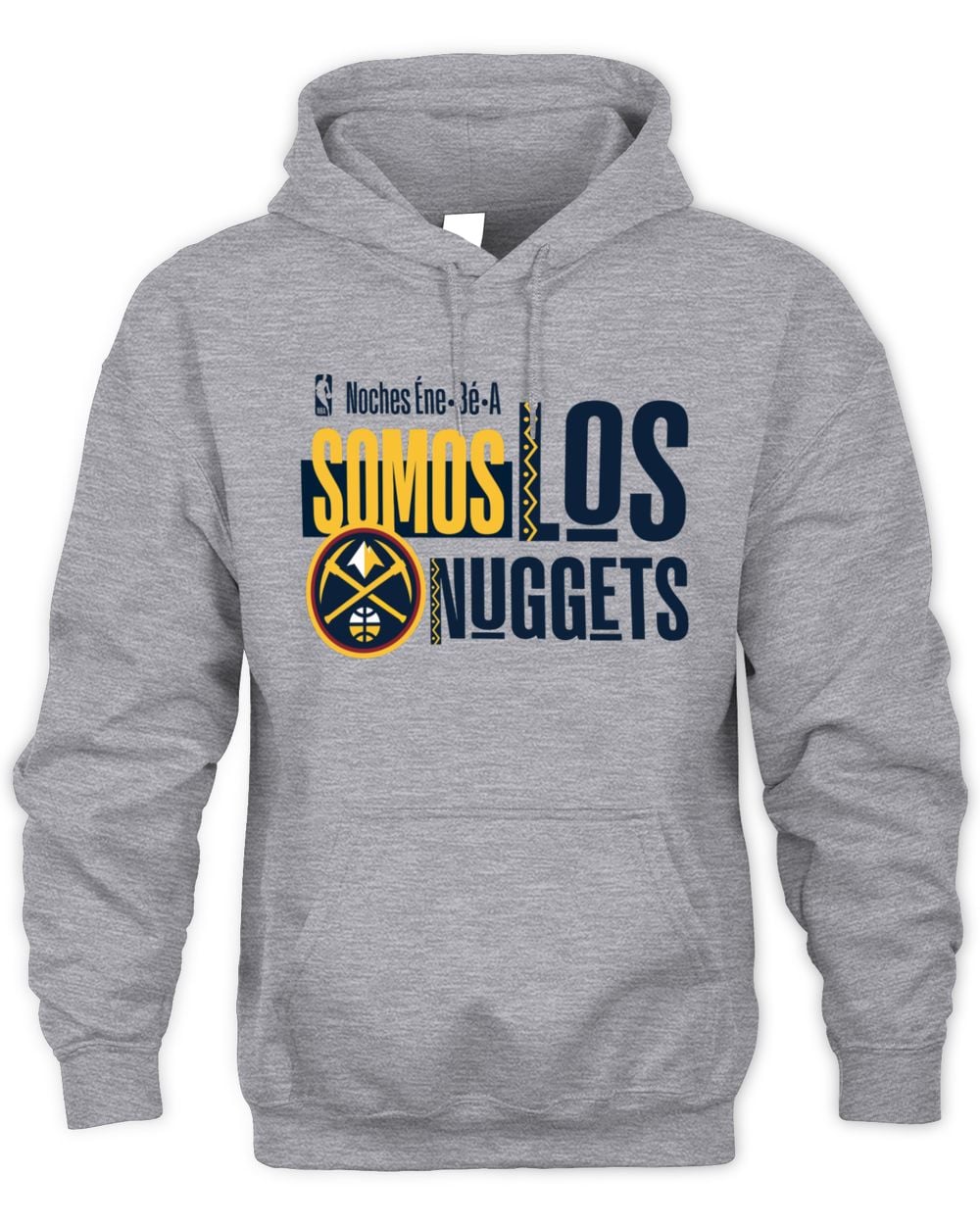 Men's Gray Denver Nuggets Noches Training Hoodie Sweatshirt