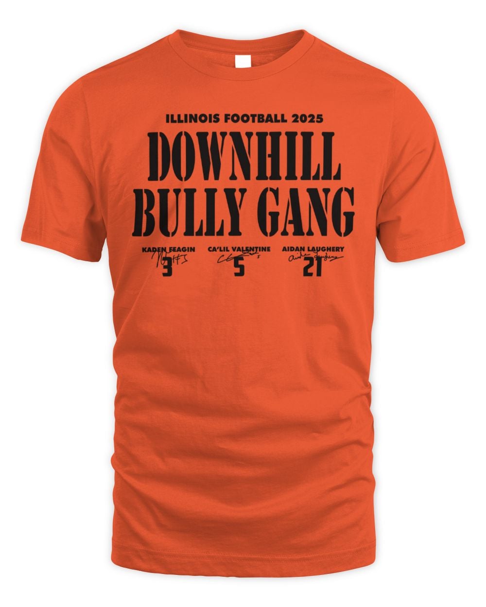 Illinois Football Illinois Orange Downhill Bully Gang Tee