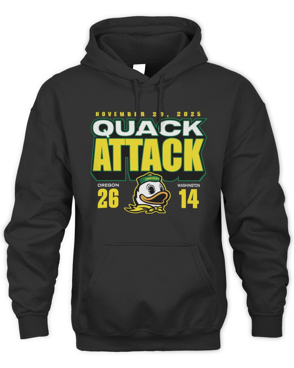 Oregon Ducks vs. Washington Huskies 2025 Score Hoodie Sweatshirt
