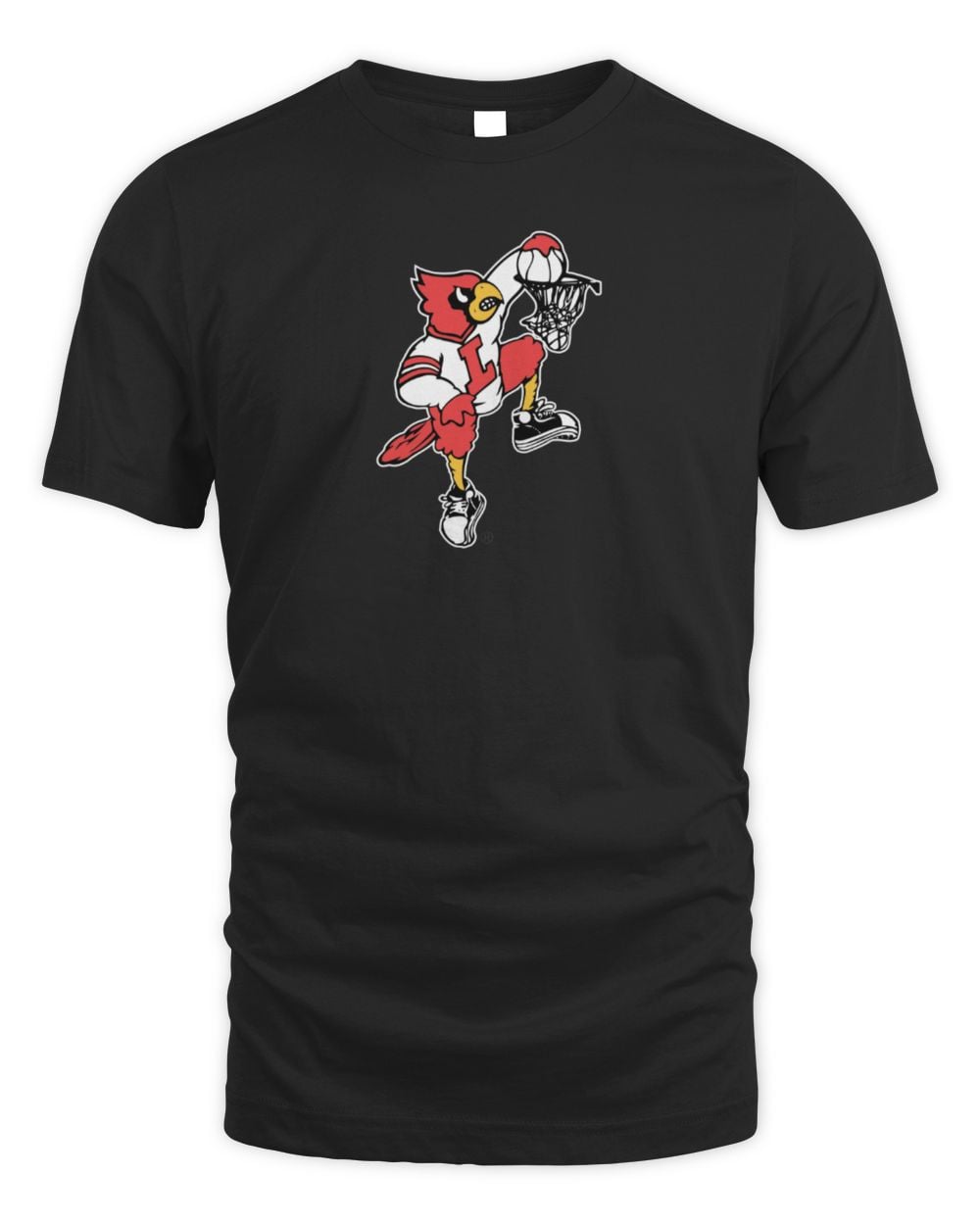 Louisville Cardinal Dunking Bird T-Shirt Black