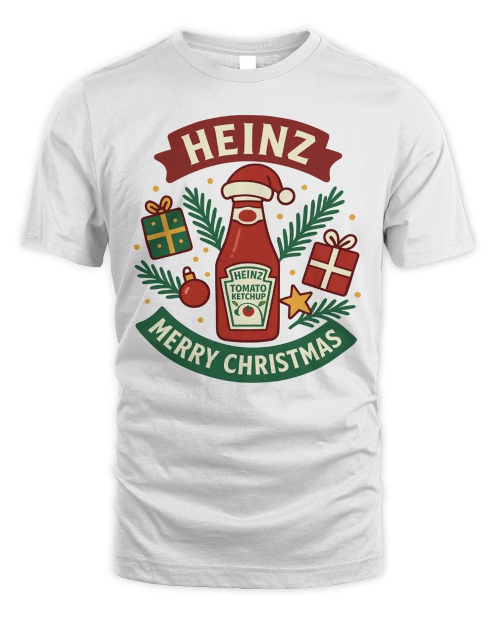 Spoofytees Heinz Christmas T Shirt White