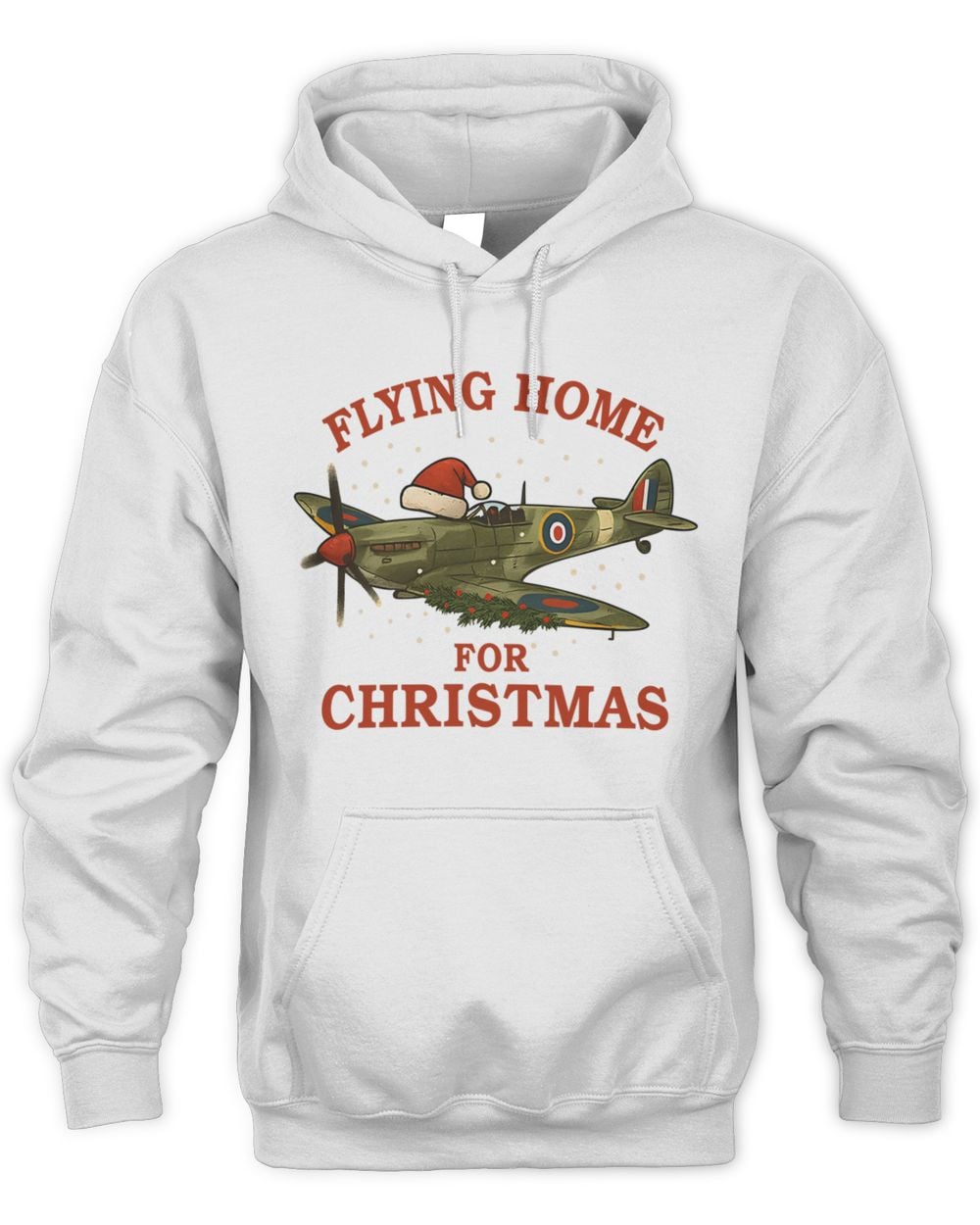 Spitfire Flying Home For Christmas Hoodie