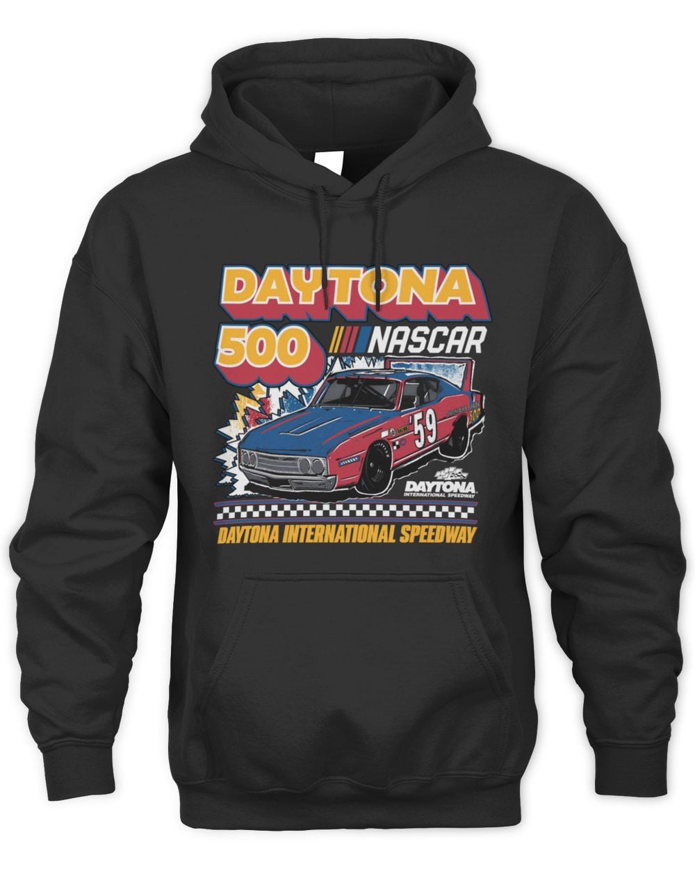 Men's '47 Black Daytona International Speedway Daytona 500 Race Day Hoodie Sweatshirt