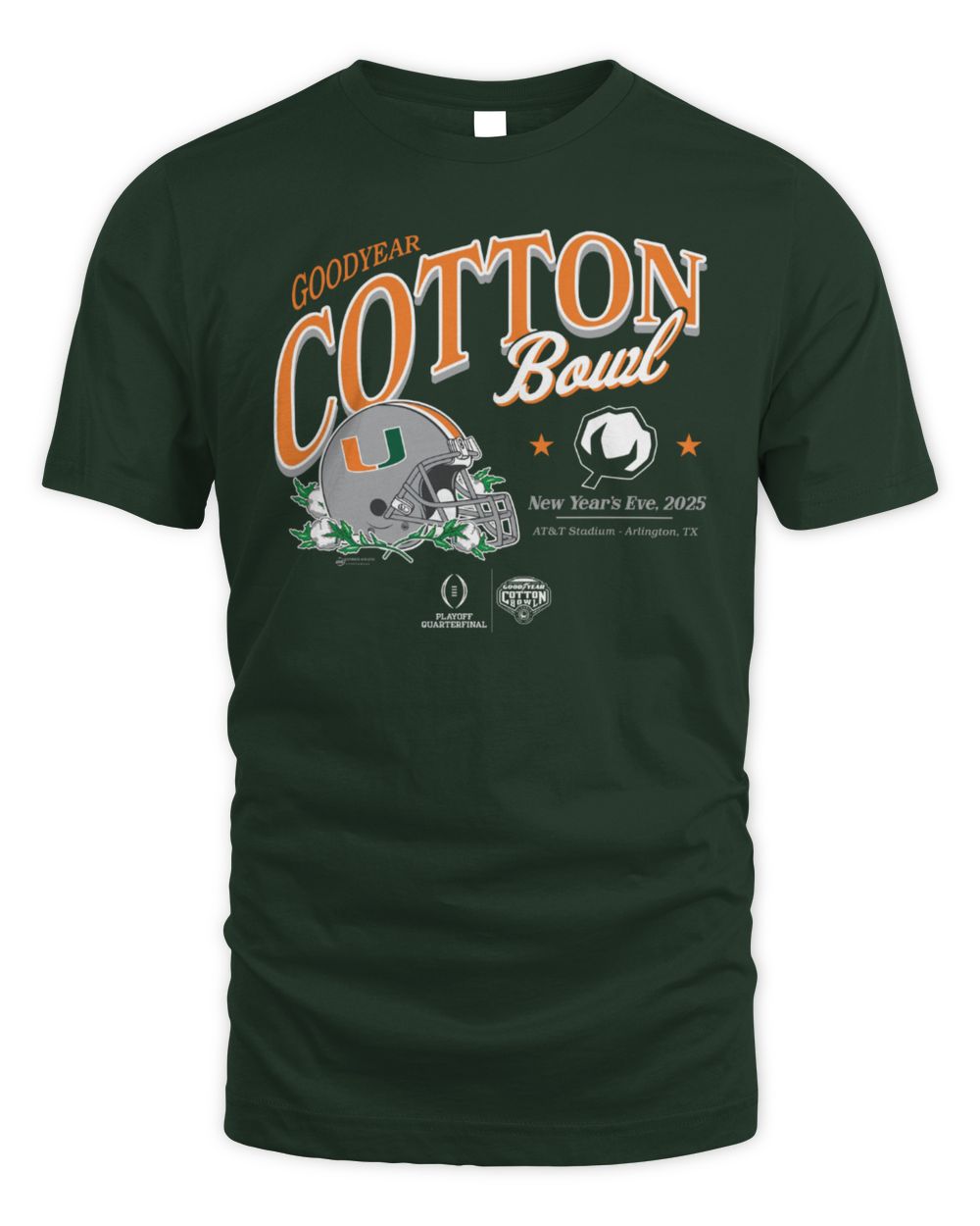 Cotton Bowl Store 2025 Cotton Bowl Miami Green T-Shirt