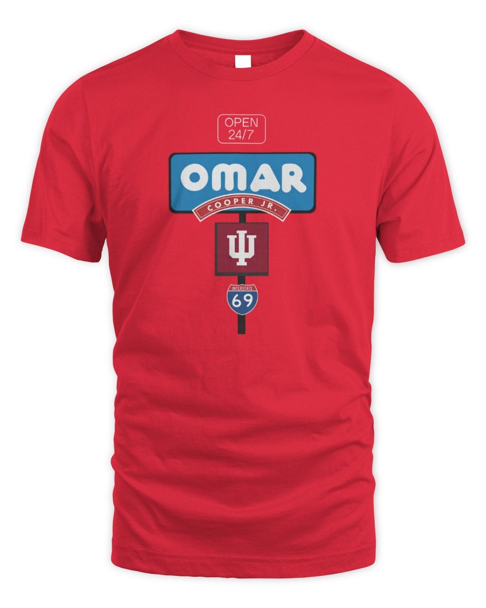 Omar Cooper Jr. Indiana Crimson OPEN 24/7 Tee