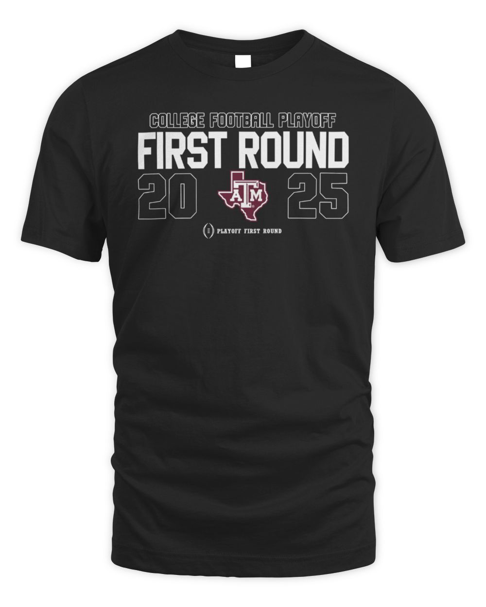 College Football Playoff 2025 First Round Texas A&M Aggies Official T Shirt
