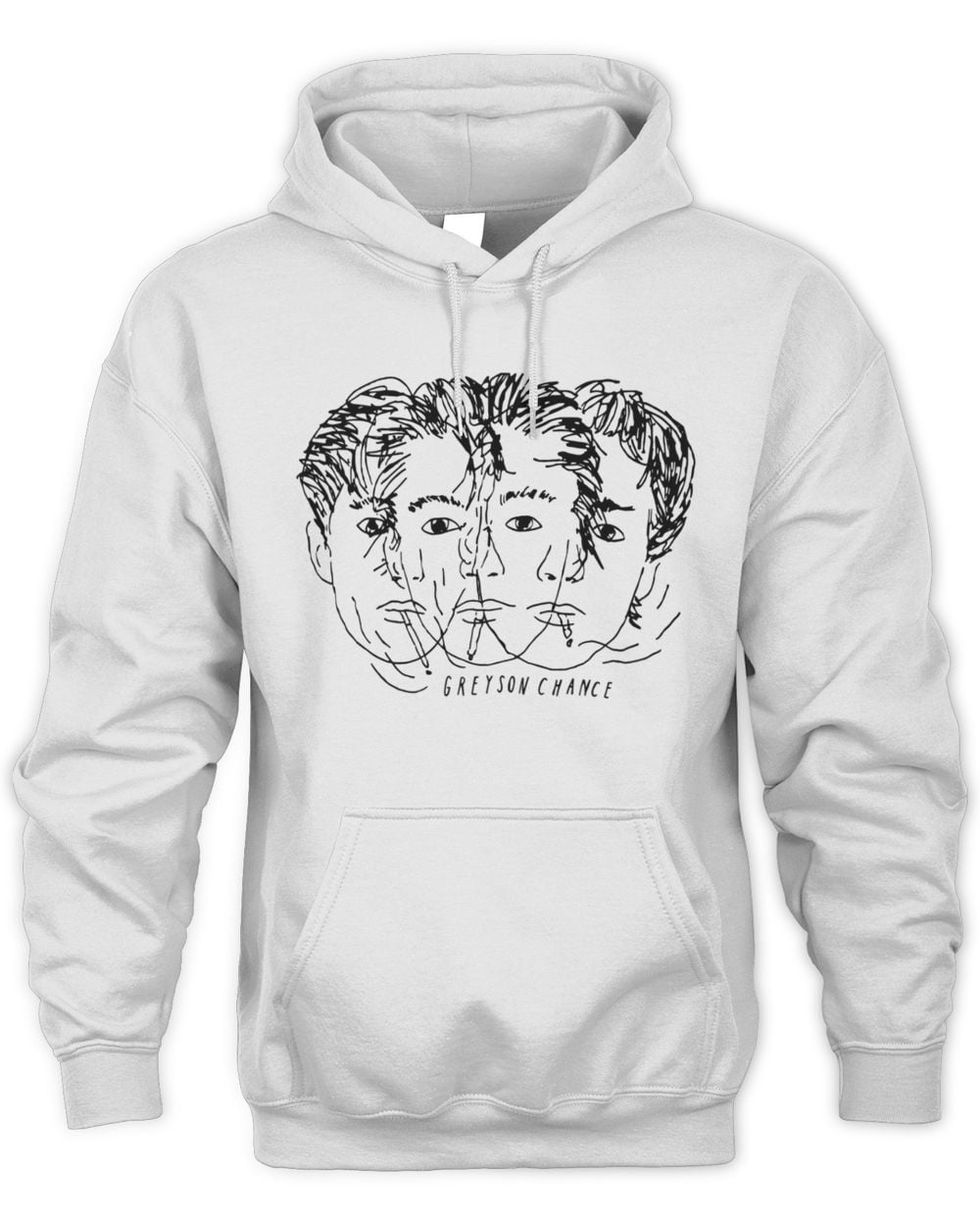 Greyson Chance Merch Portraits Hoodie White