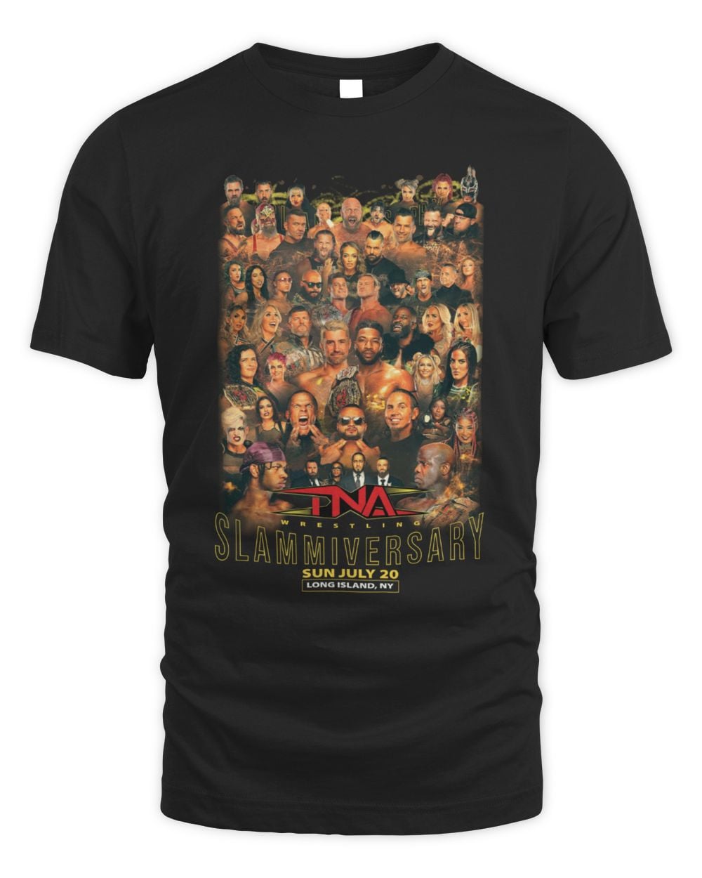 TNA Wrestling Merch 2025 Slammiversary Roster T-Shirt