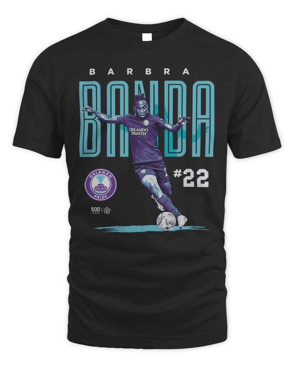 Men's 500 Level Barbra Banda Black Orlando Pride Player Bitmap Graphic T-Shirt