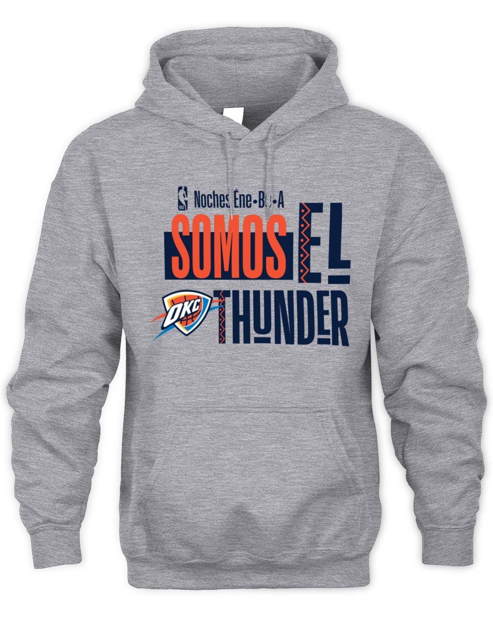 Men's Gray Oklahoma City Thunder Noches Training Hoodie Sweatshirt