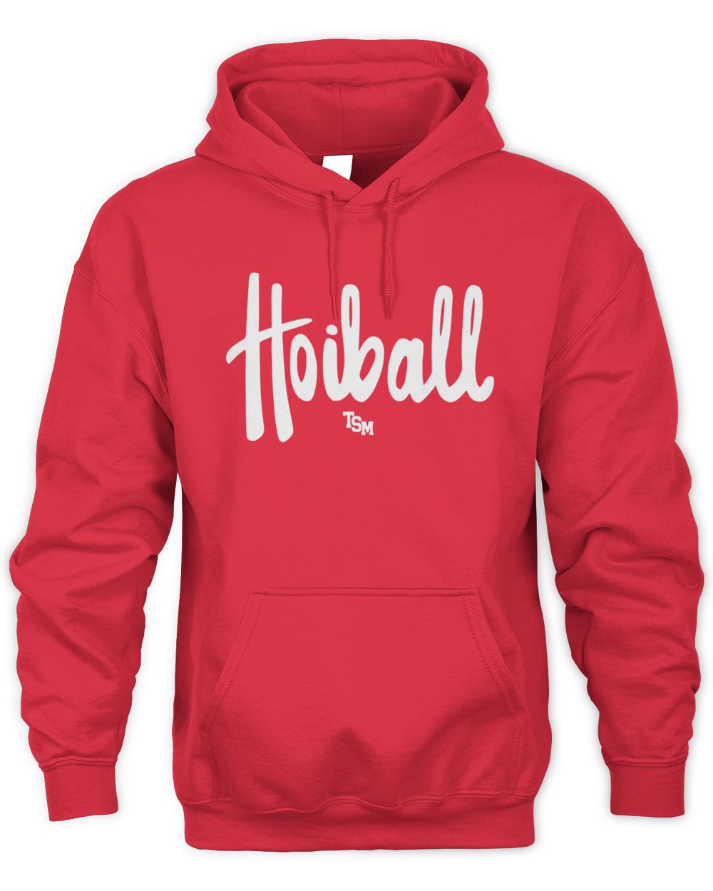 Red Two Seam Merch Hoiball Script Hoodie