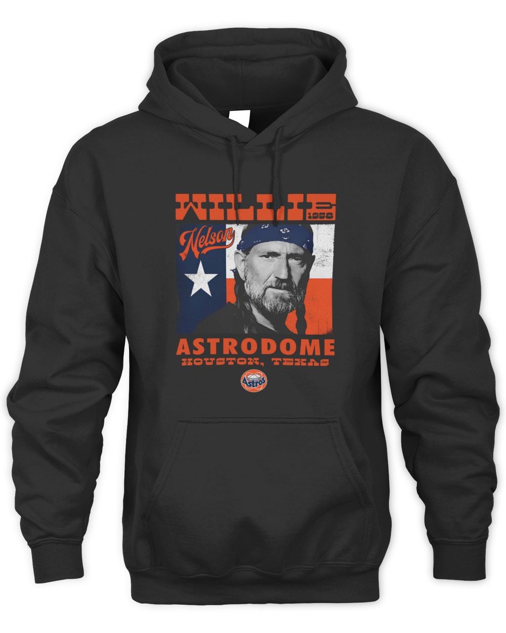Houston Astros x Willie Nelson Sportiqe Unisex Astrodome Tri-Blend Hoodie Sweatshirt
