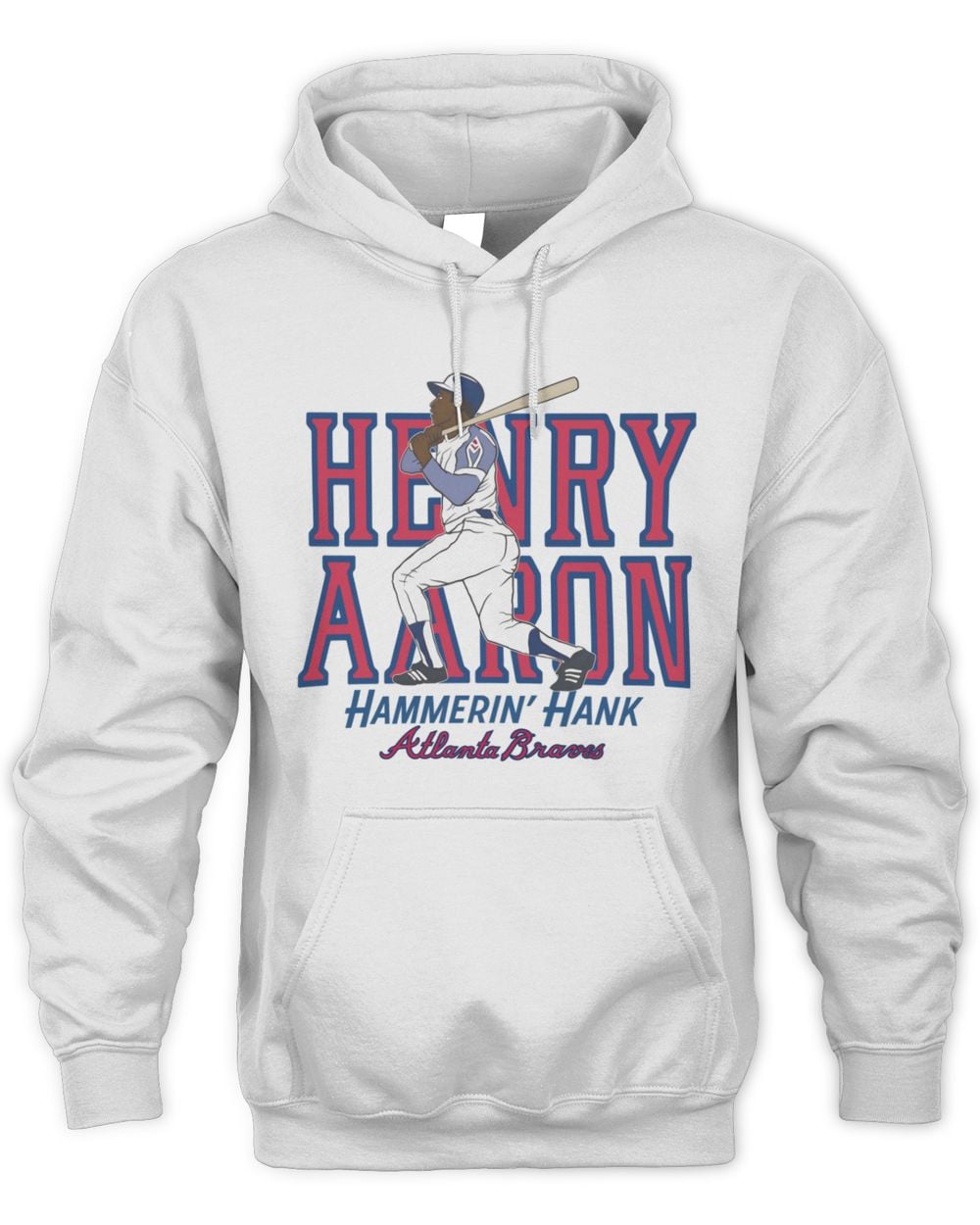 Men's Fanatics Hank Aaron White Atlanta Braves Cooperstown Collection Player Hoodie Sweatshirt