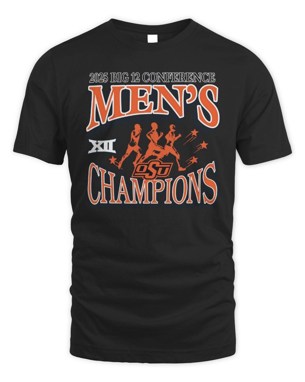 Oklahoma State Cowboys White Summit Sportswear 2025 Big 12 Mens Cross Country Champions Motion Tee Shirt