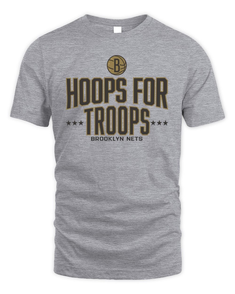 Men's Gray Brooklyn Nets Hoops For Troops T-Shirt
