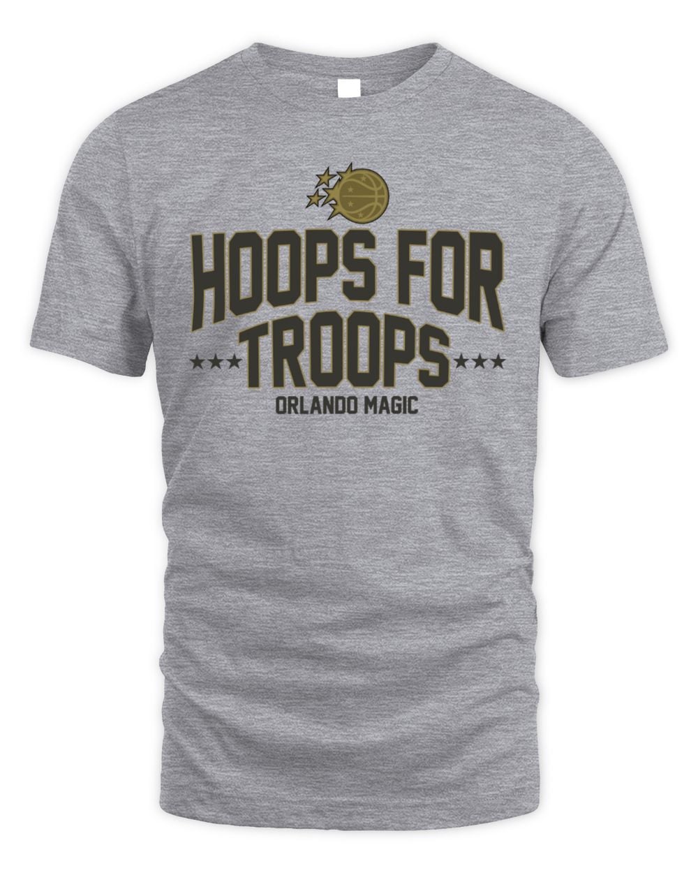 Men's Gray Orlando Magic Hoops For Troops T-Shirt