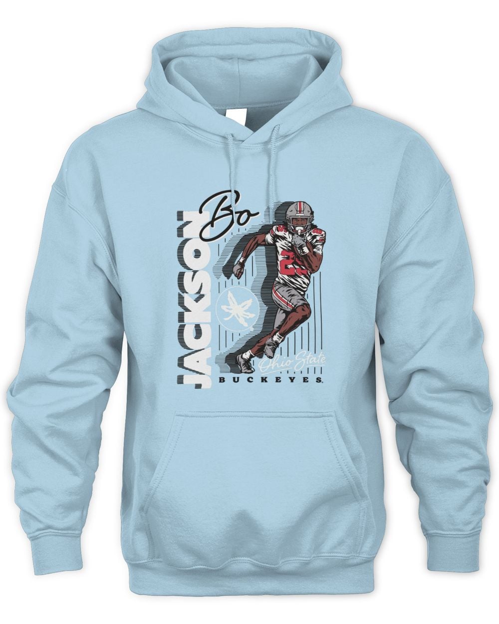Ohio State Buckeyes #25 Bo Jackson Motion Hoodie Sweatshirt