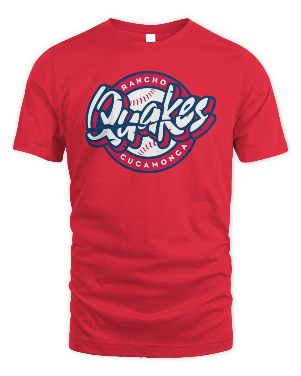 Rancho Cucamonga Quakes Primary Logo T-Shirt Red
