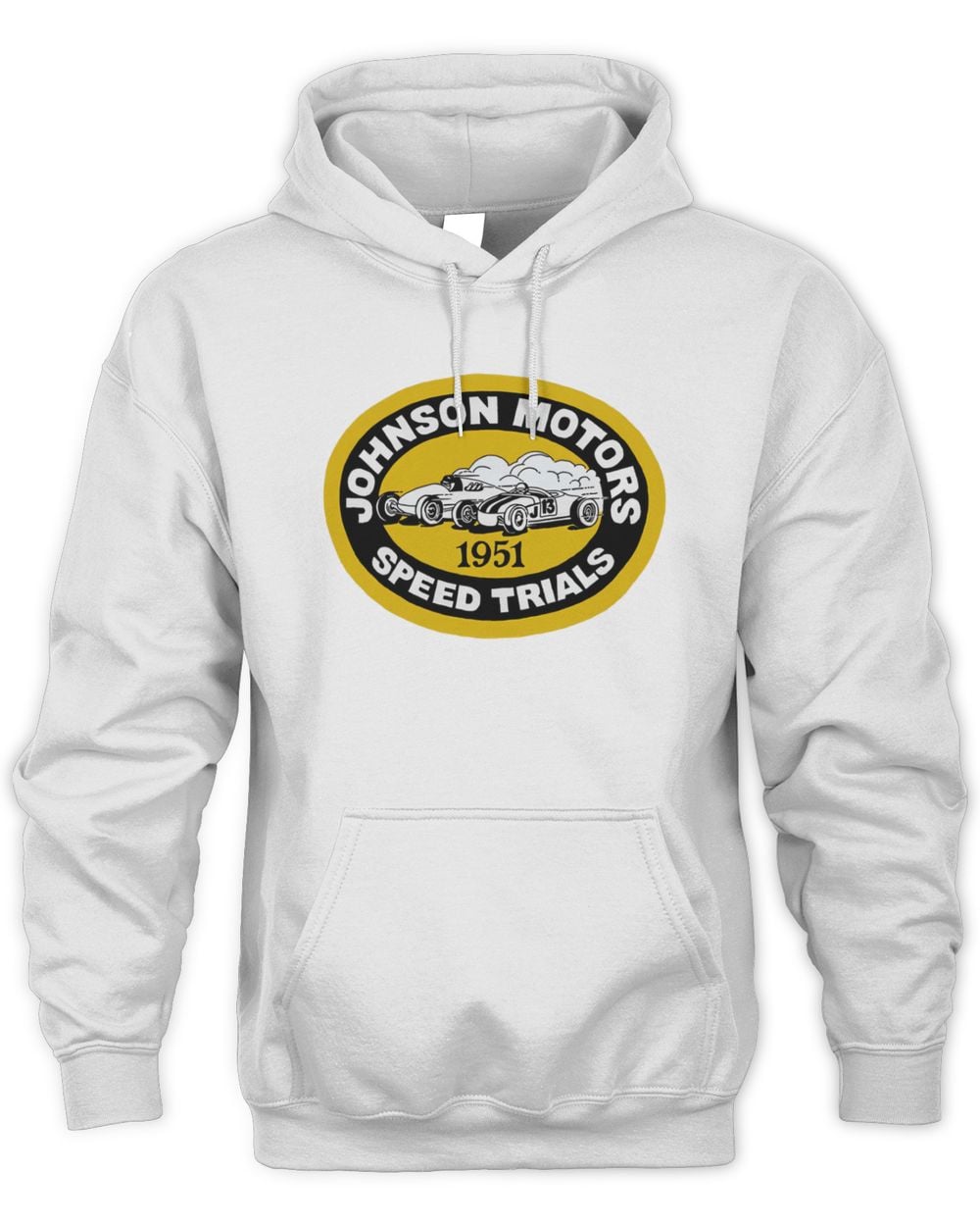 Johnson Motors Speed Trials White Hoodie Sweatshirt