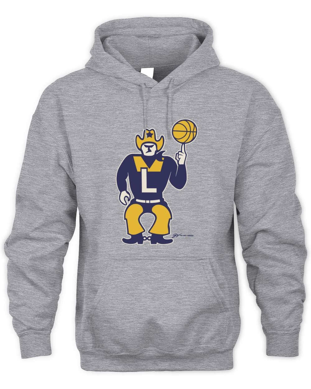 GV Art And Design Lakewood Rangerman Basketball Grey Hoodie Sweatshirt