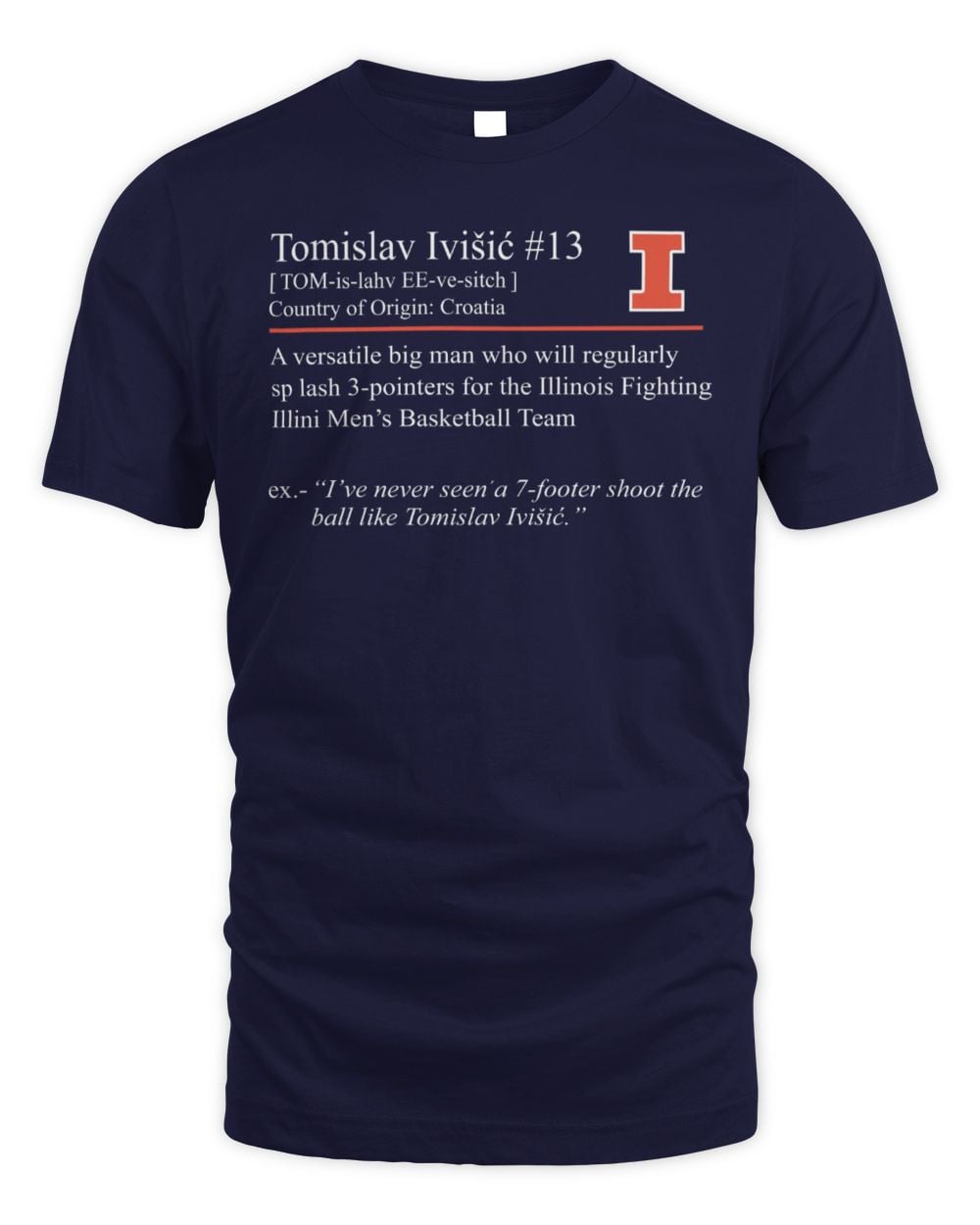 Tomislav Ivisic Illinois Navy Cheat Sheet Tee