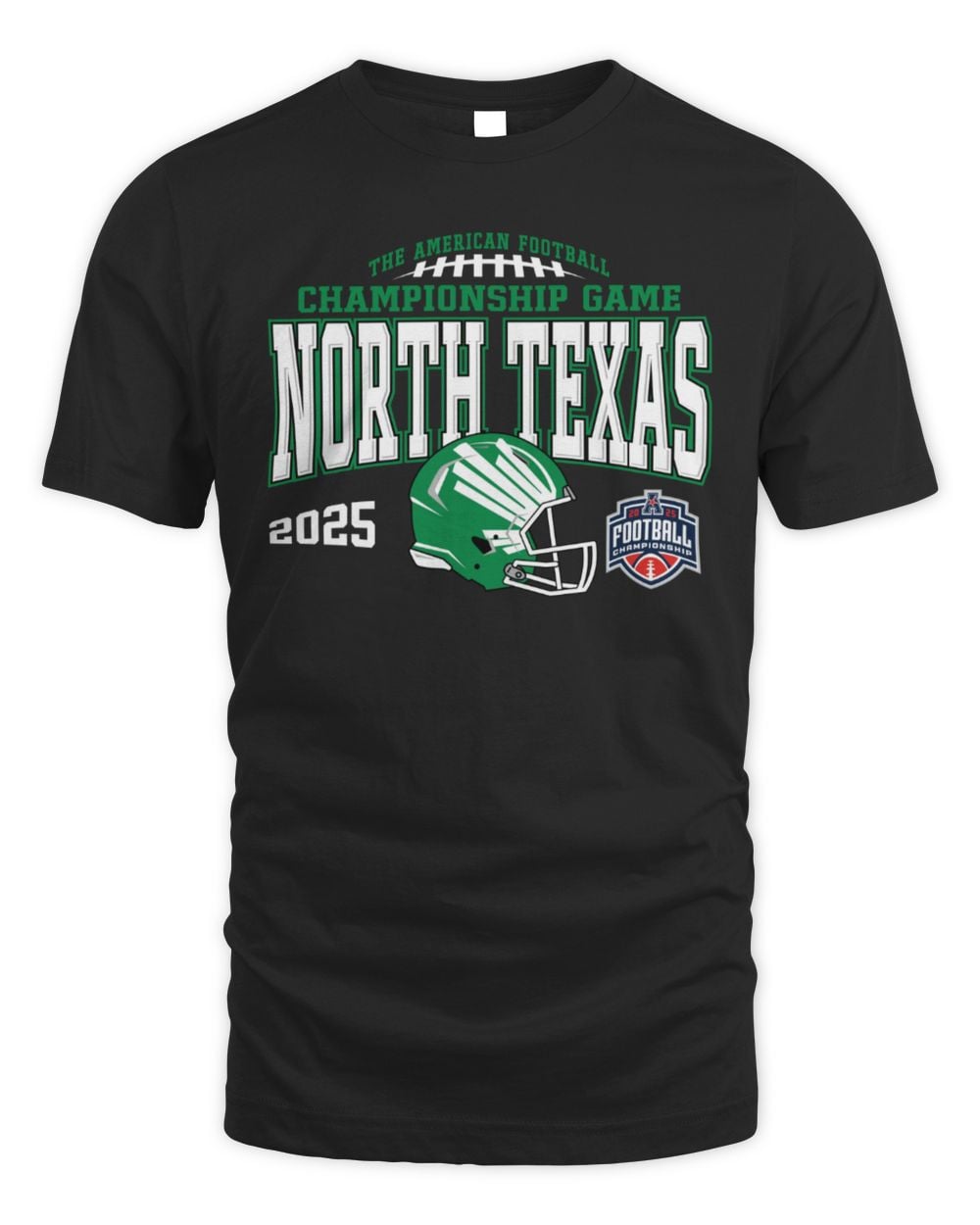 North Texas Mean Green Black AAC Football Championship Bound Short Sleeve T Shirt