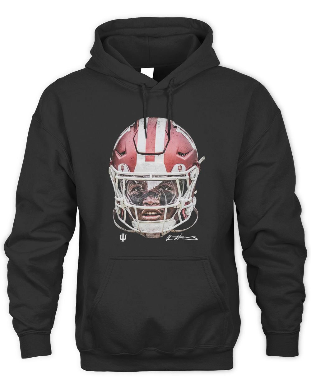 Indiana NCAA Football Roman Hemby Game Face Hoodie Sweatshirt