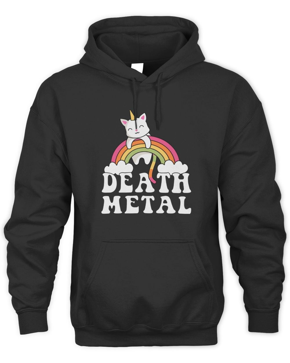 Devilry Clothing Death Metal Kitty Hoodie Black
