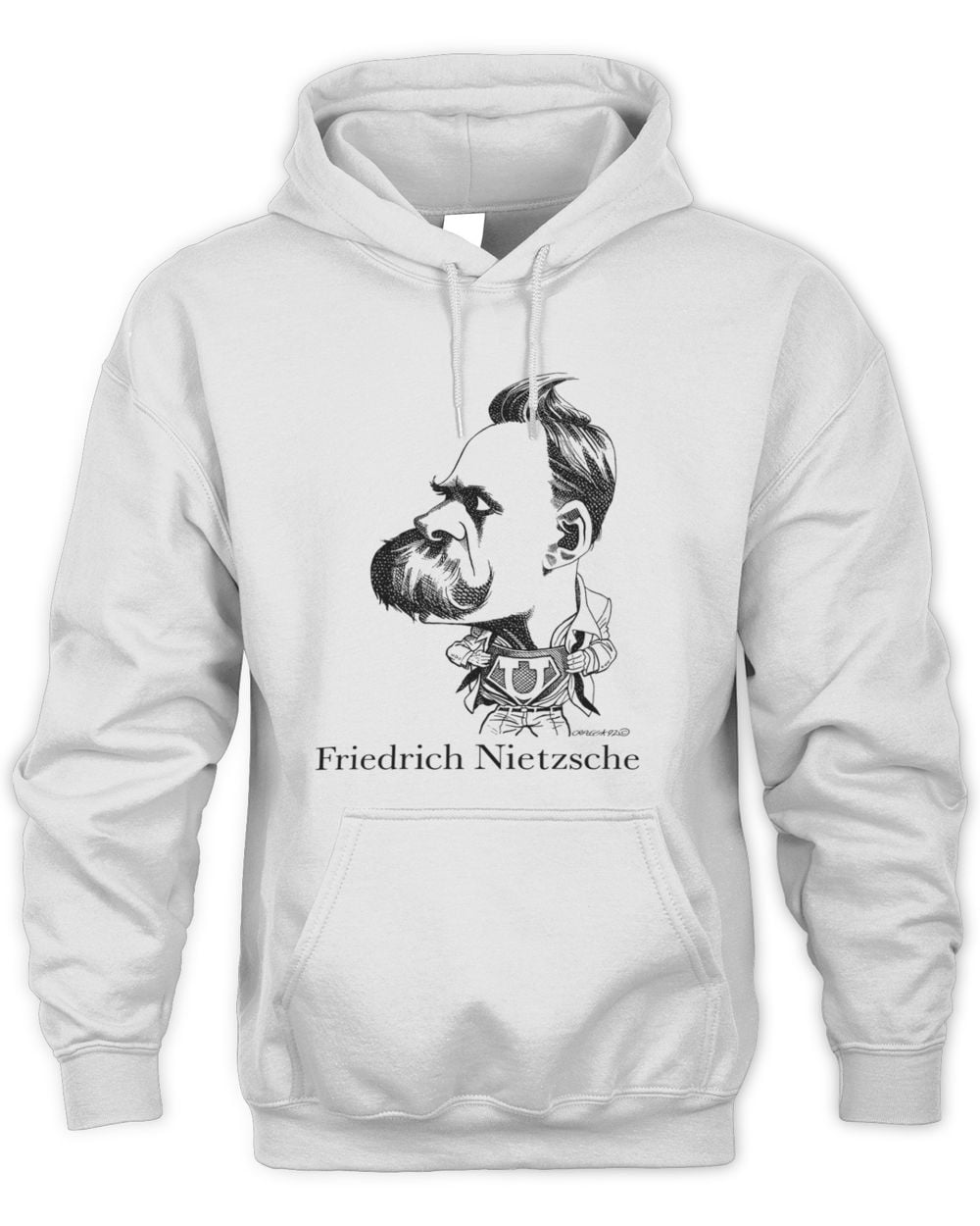 Jerks Store Friedrich Nietzsche Hoodie White