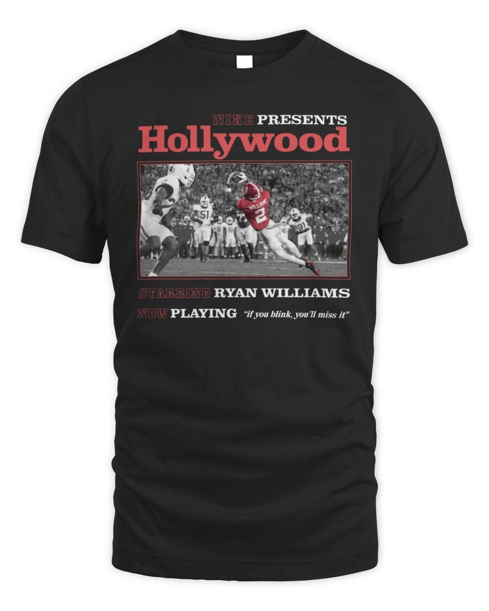 Men's Ryan Williams Black Alabama Crimson Tide Hollywood T-Shirt